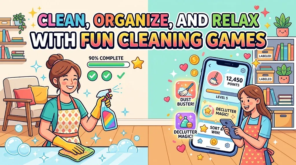 Clean, Organize, and Relax with Fun Cleaning Games