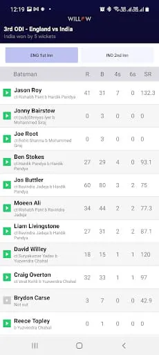 Willow - Watch Live Cricket