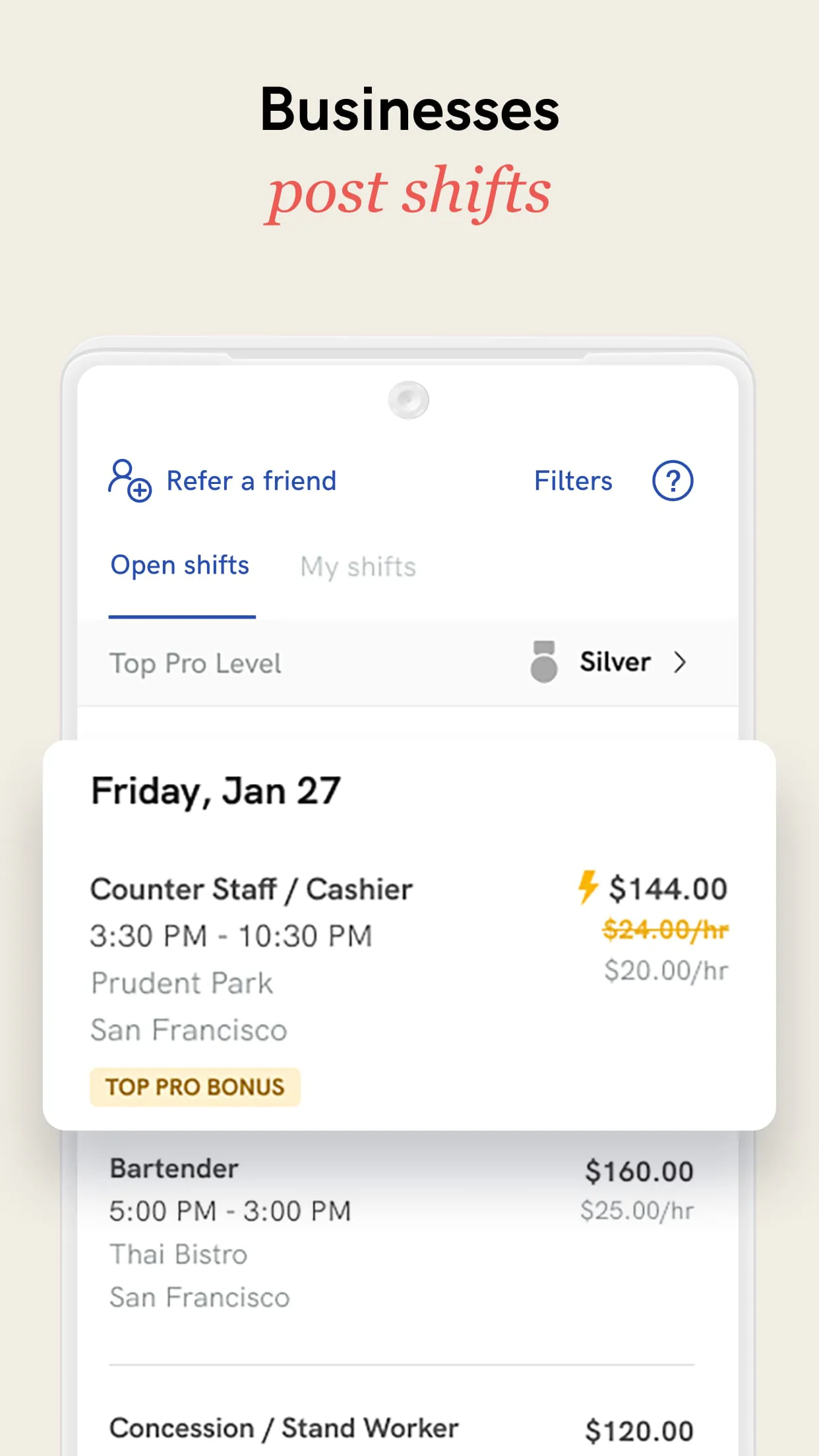 Instawork: Be your own boss