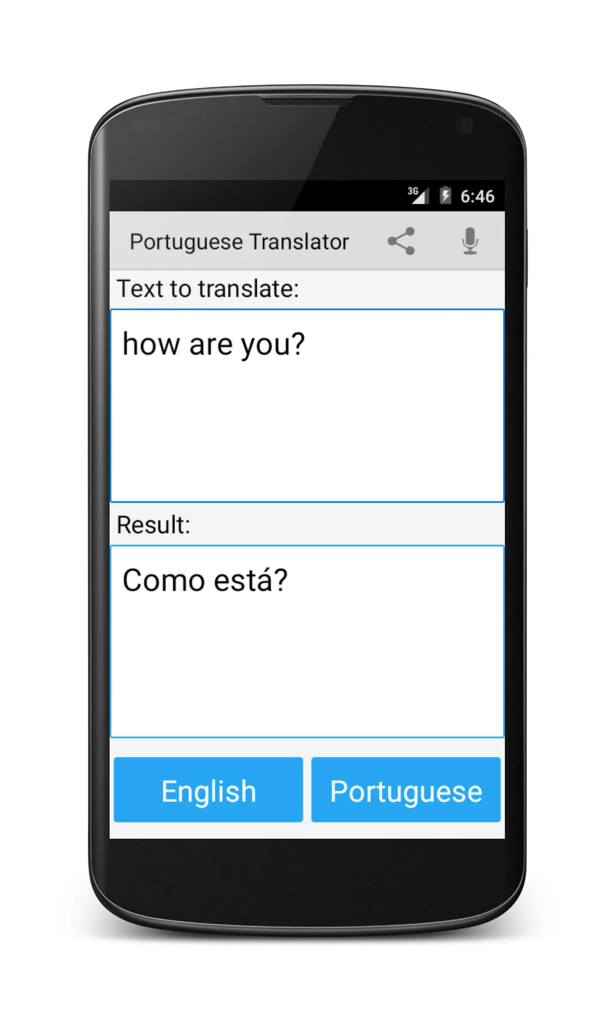 Portuguese English Translator