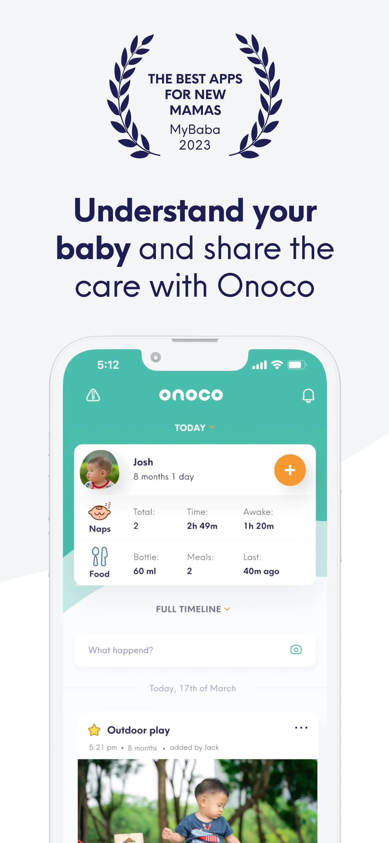 Onoco - Shareable Baby tracker