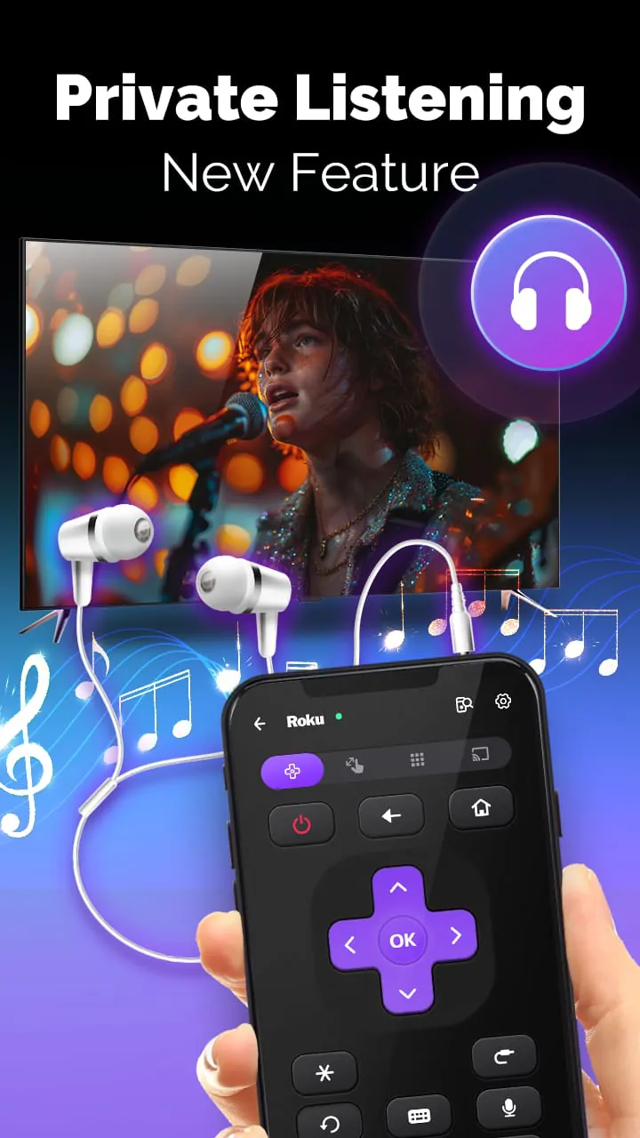 TV remote control for Roku