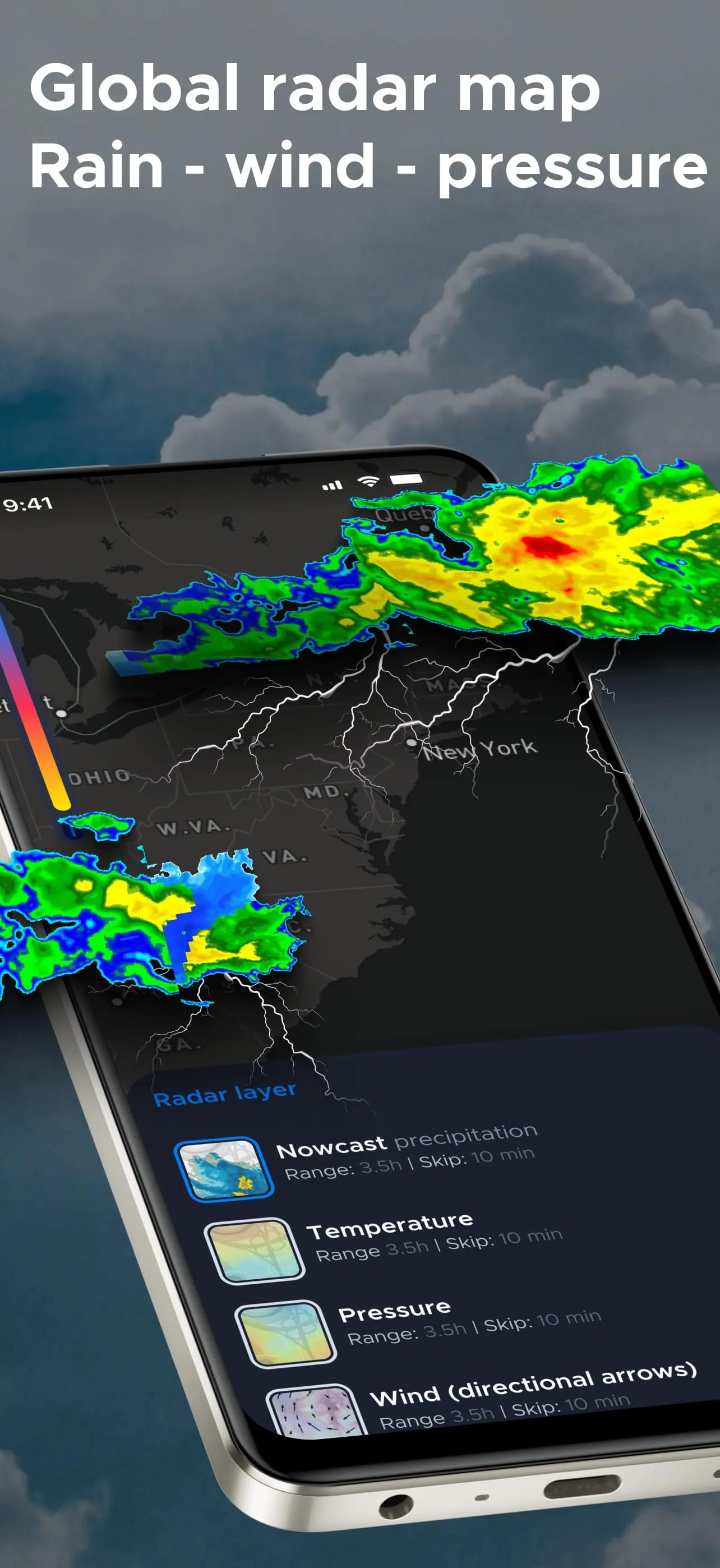 Overdrop: Weather today, radar