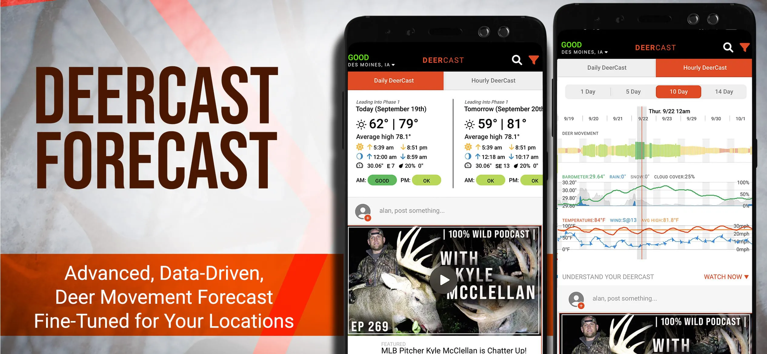 DeerCast: Weather, Maps, Track