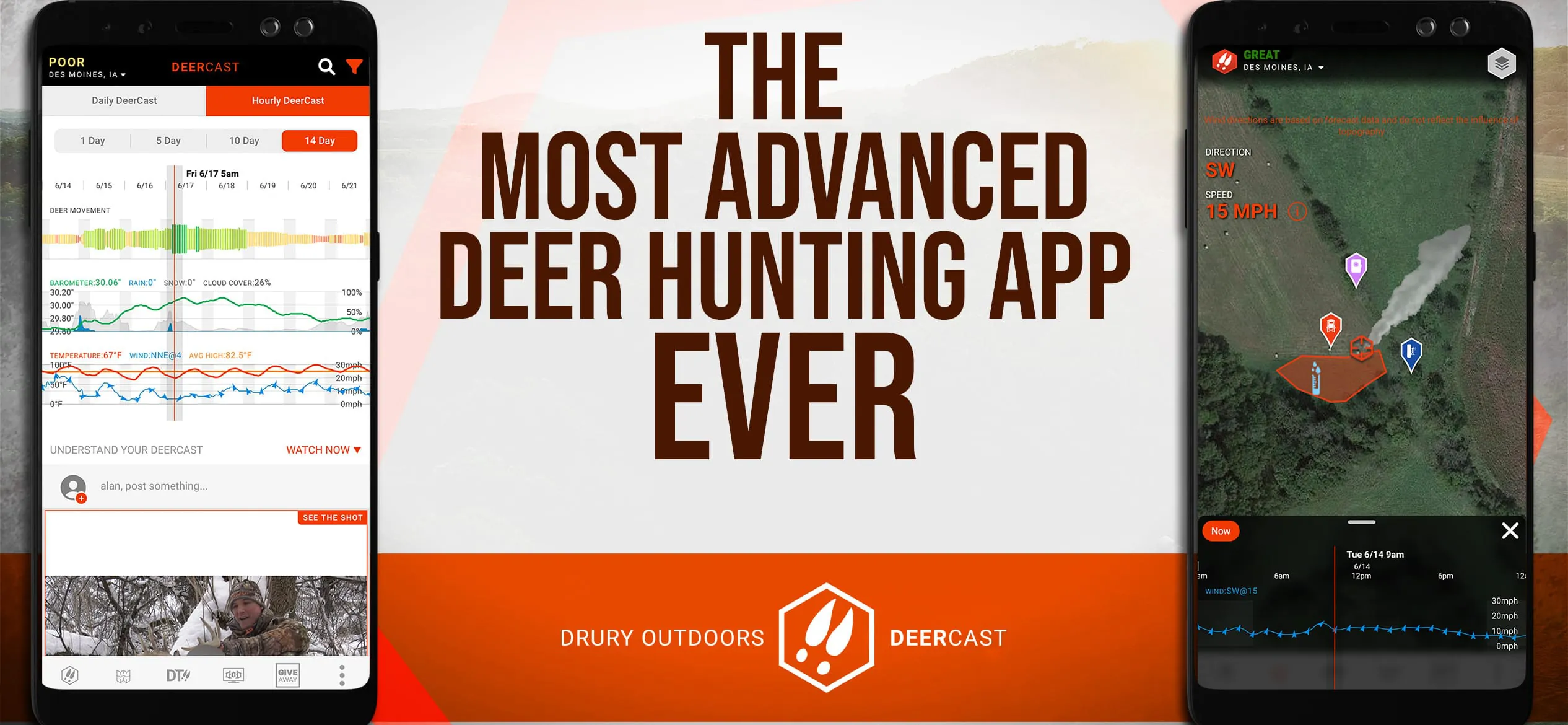 DeerCast: Weather, Maps, Track