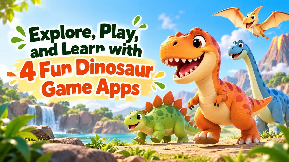 Explore, Play, and Learn with 4 Fun Dinosaur Game Apps