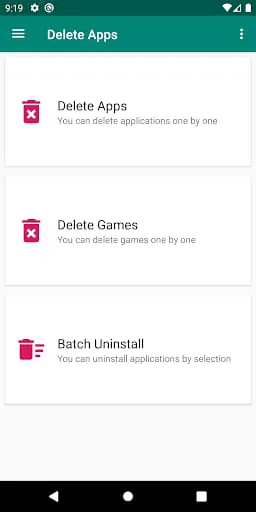Delete apps - Uninstall apps