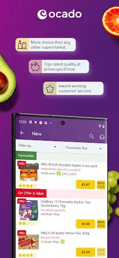 Ocado: supermarket shopping
