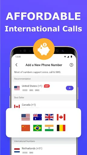 2nd Phone Number - Call & Text