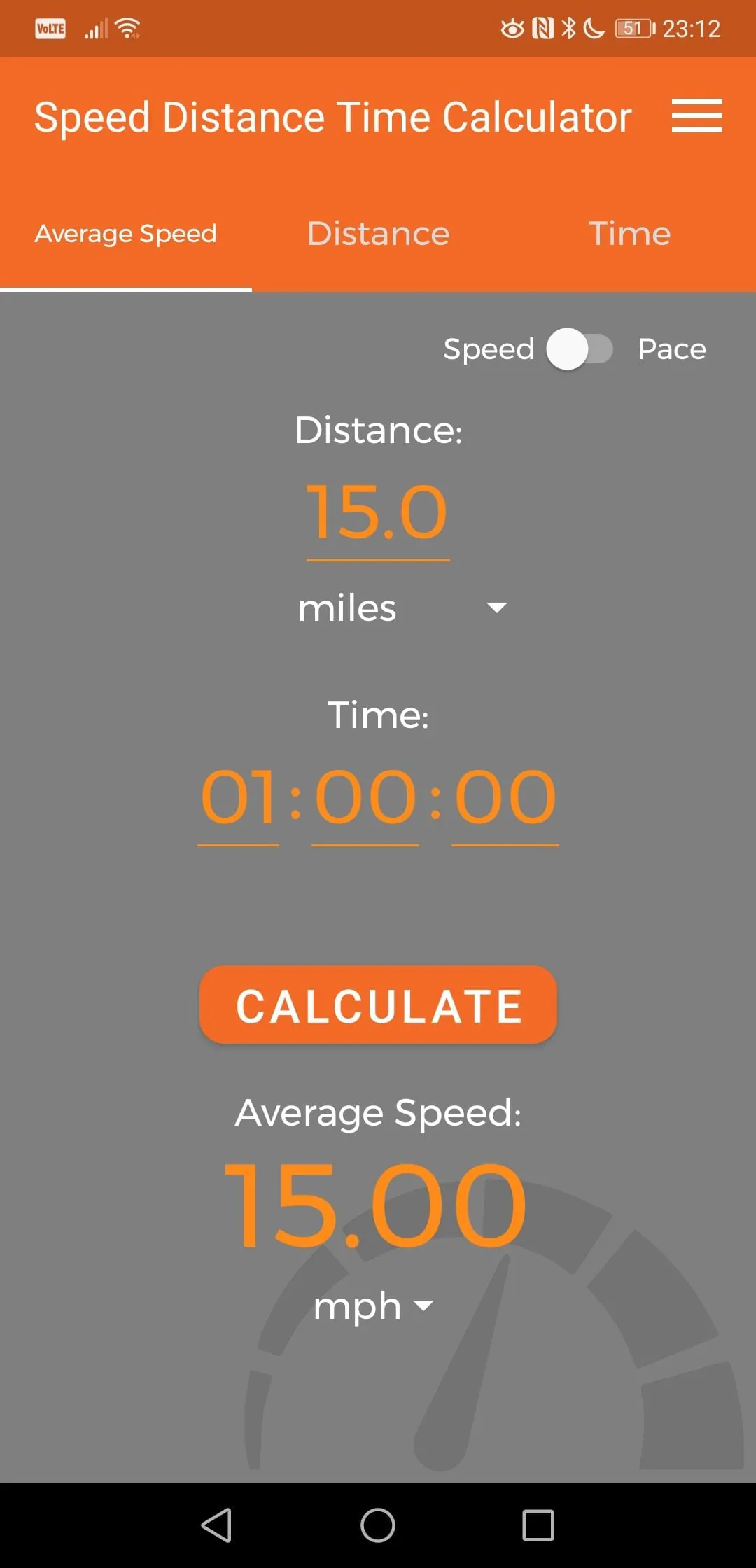 Speed Distance Time Calculator