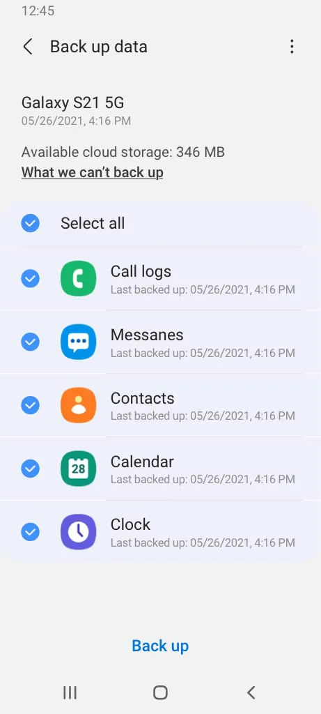 Samsung Cloud for Wear OS