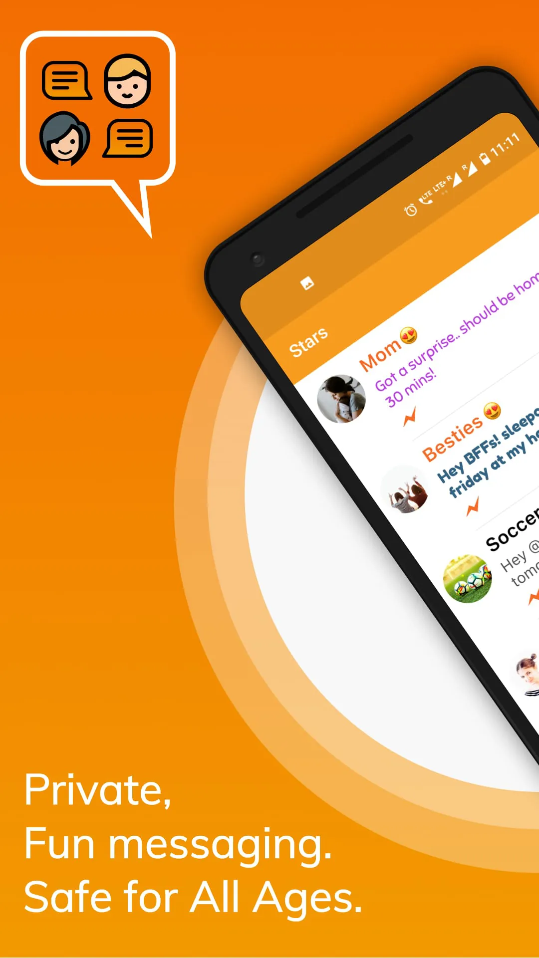 Stars Messenger Kids Safe Chat