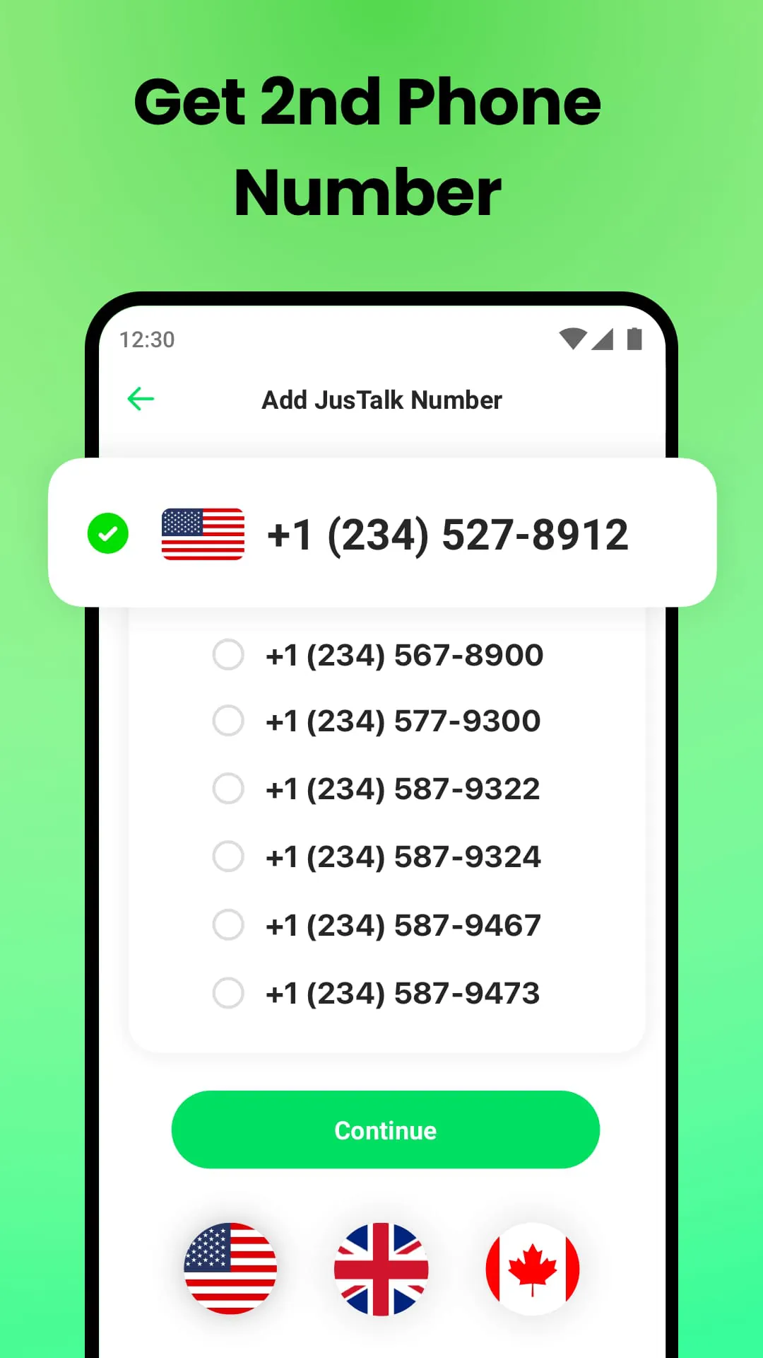 JusTalk 2nd Phone Number