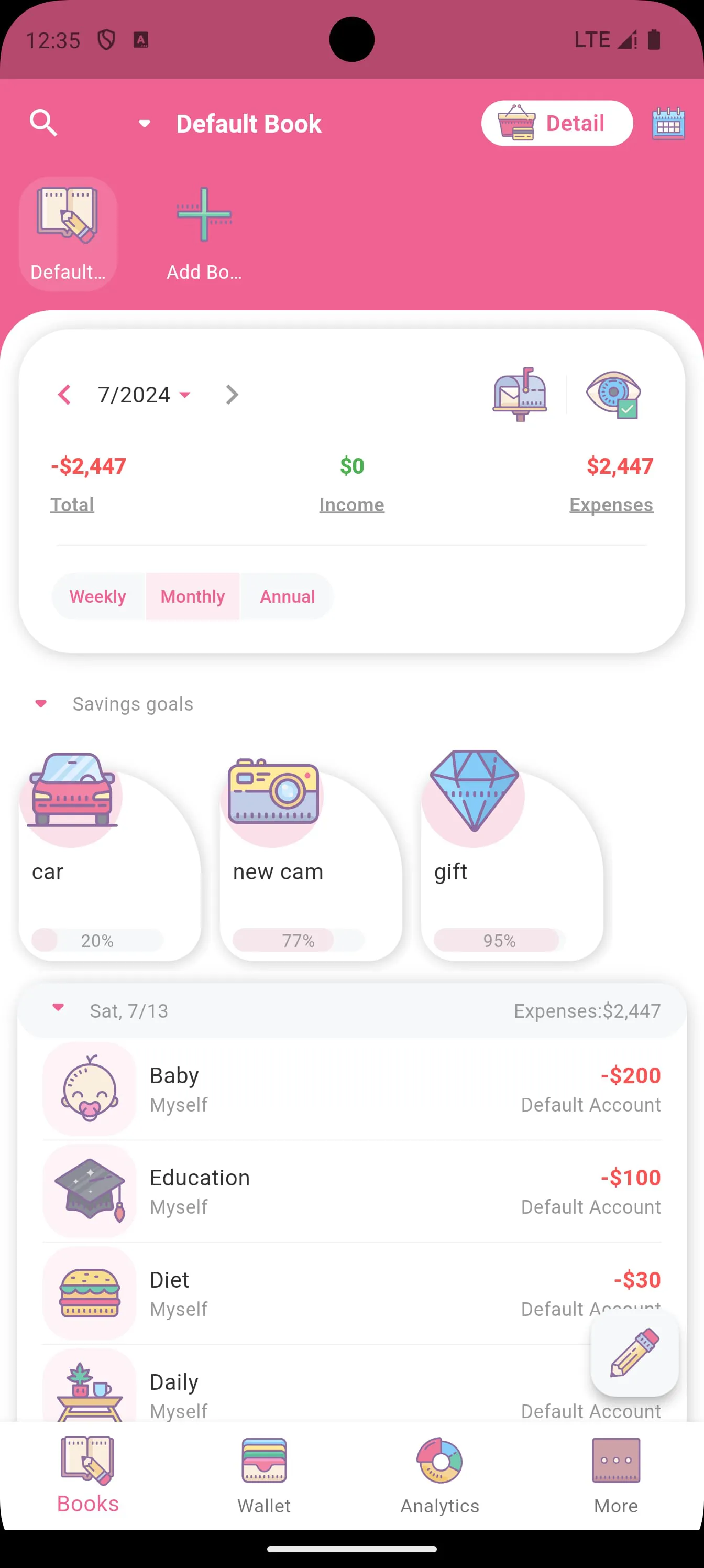 Money+ Cute Expense Tracker
