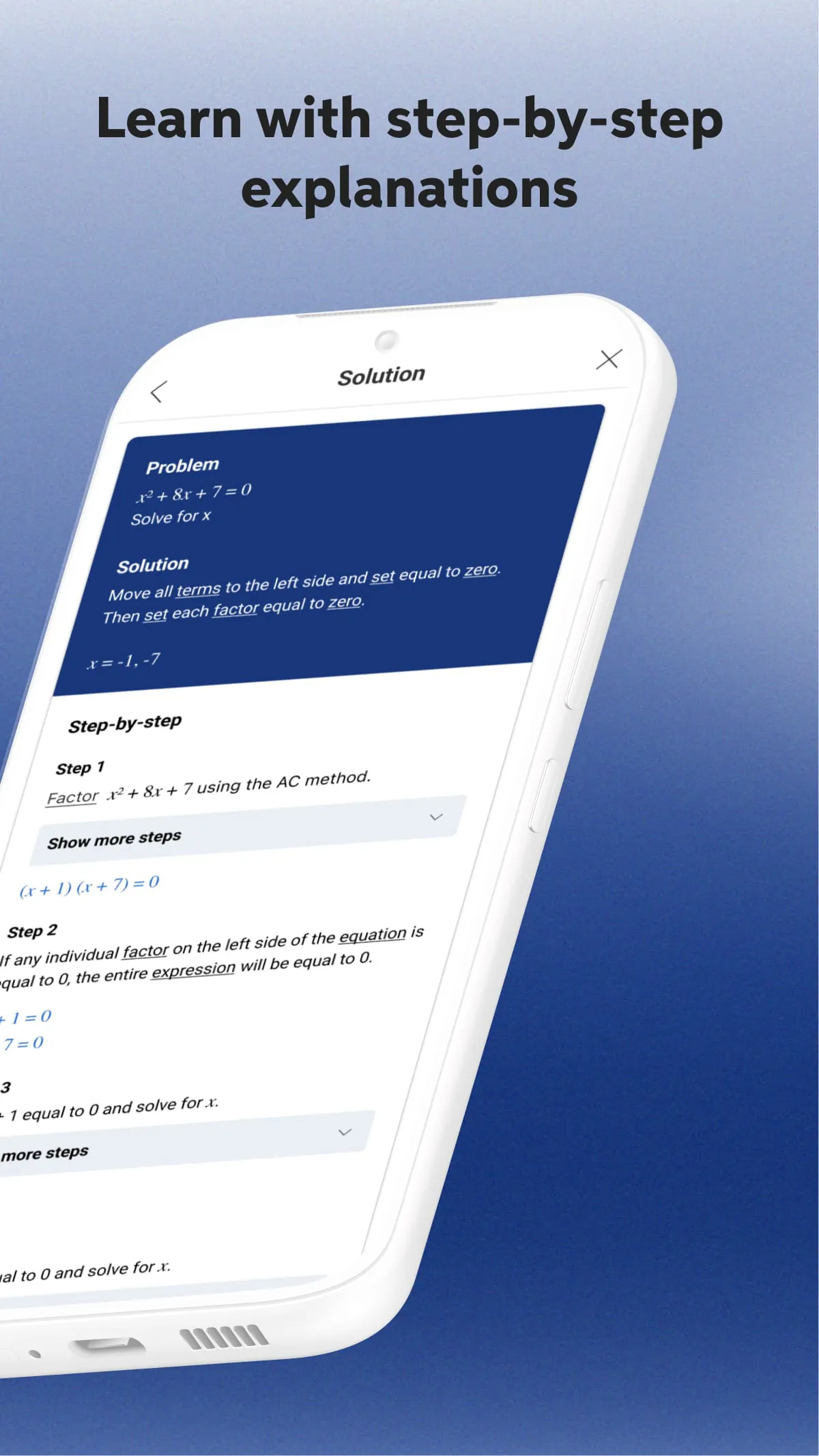 Mathway: Scan & Solve Problems