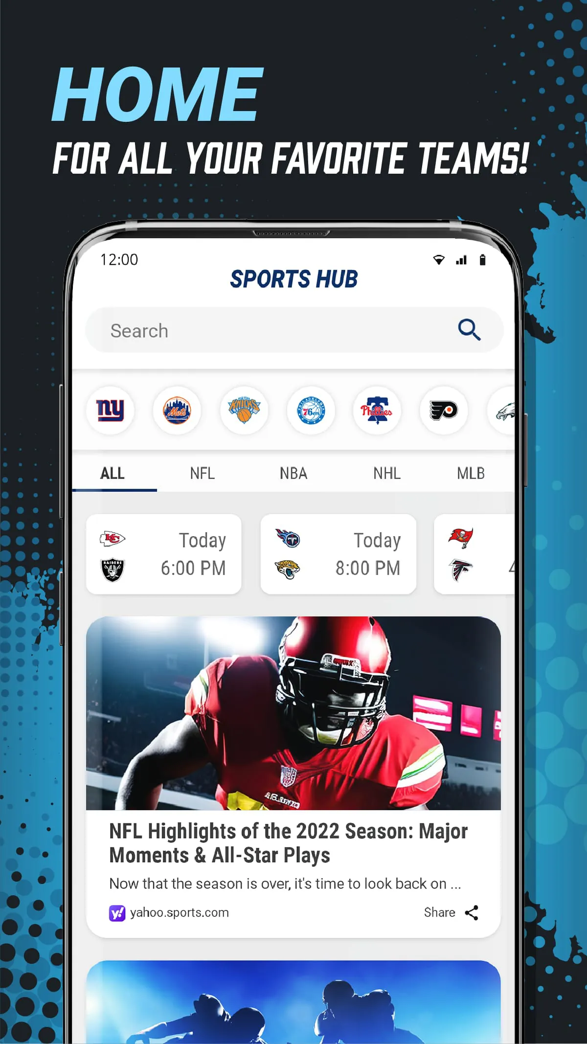 SportsHub: Wallpapers Launcher