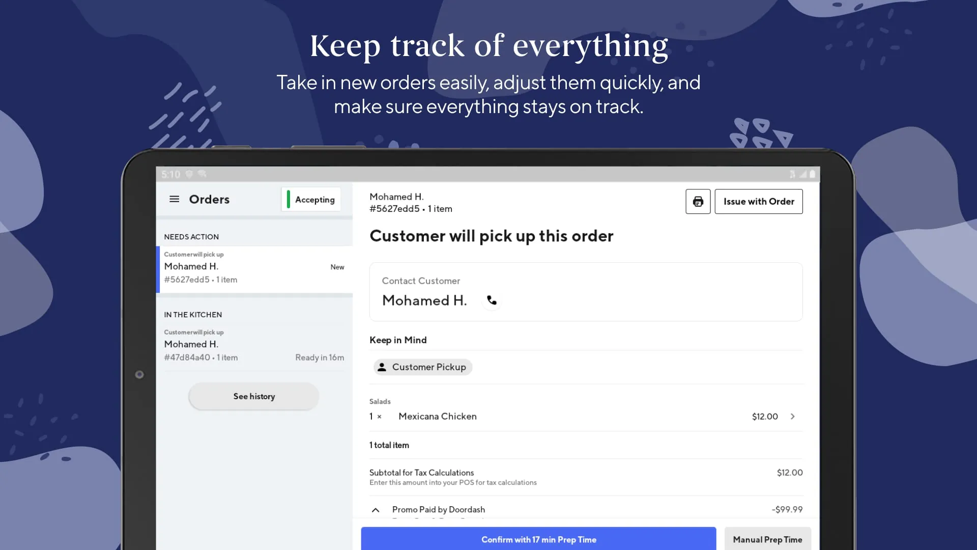 DoorDash Order Manager