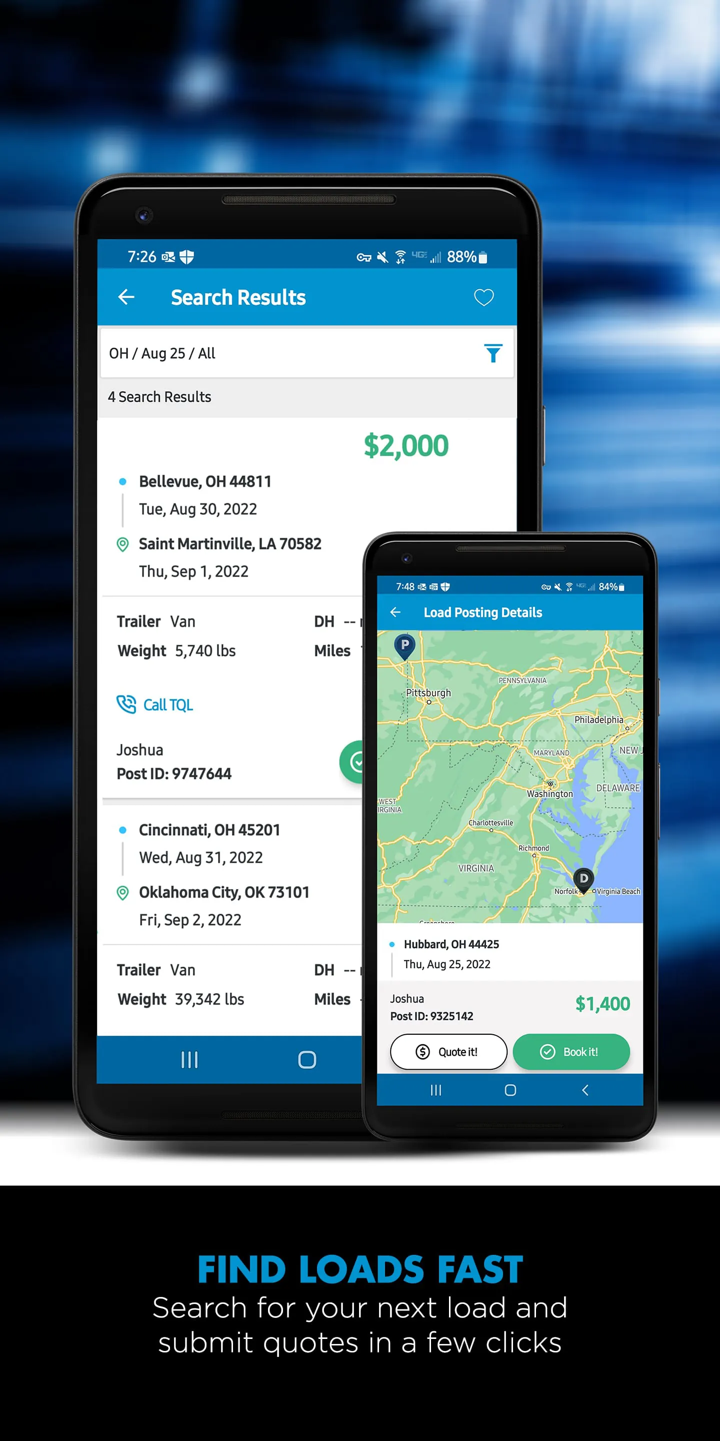 TQL Carrier Dashboard