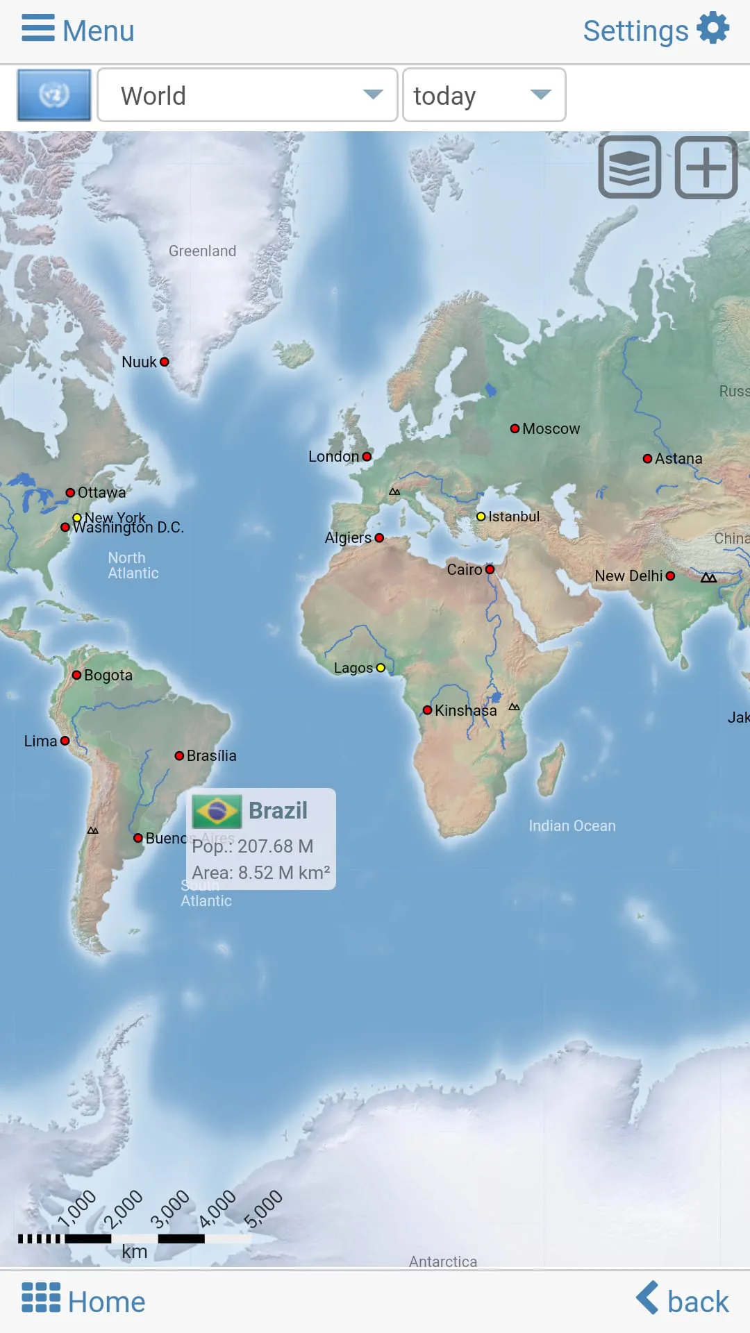 World atlas & world map MxGeo