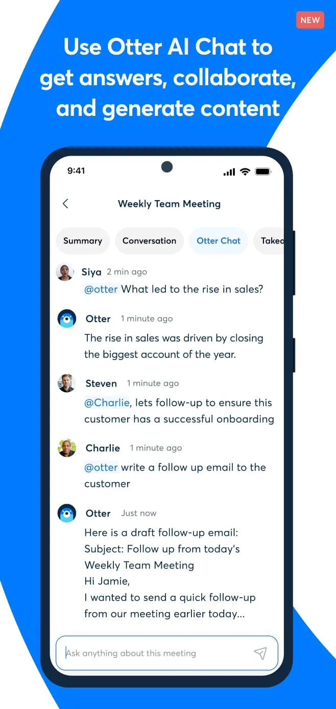 OtterAI Transcribe Voice Notes