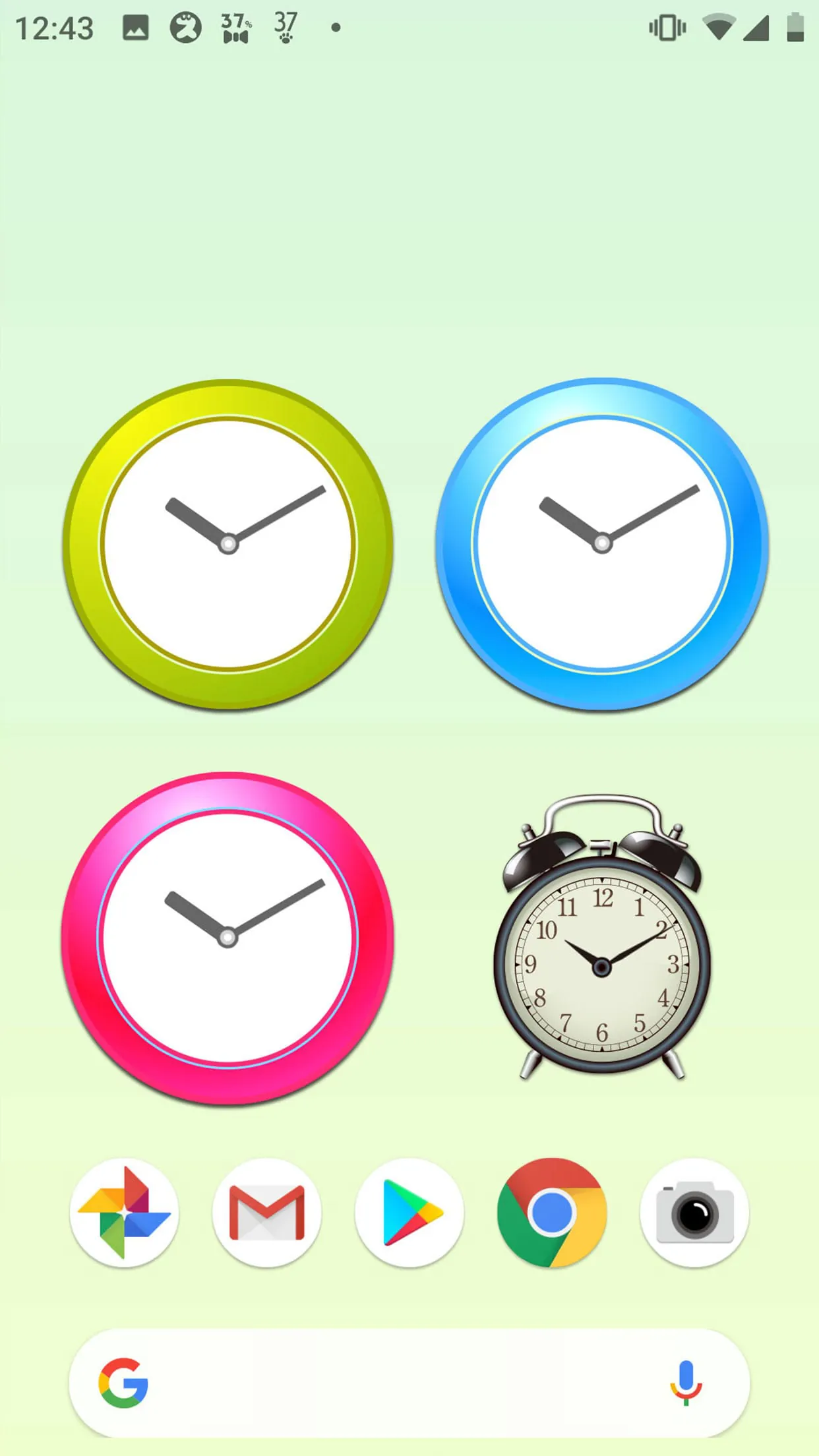 Analog clocks widget – simple