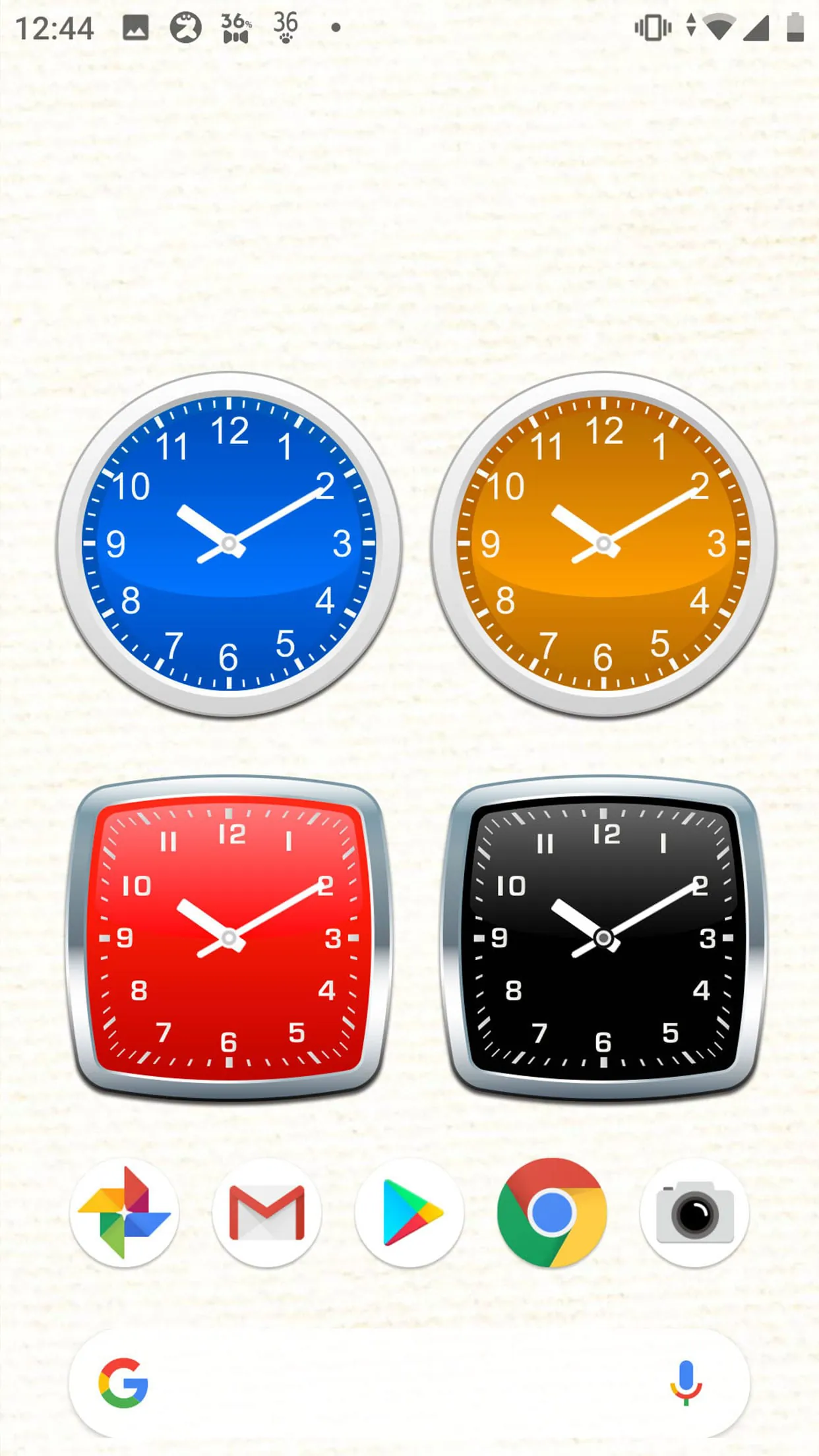 Analog clocks widget – simple