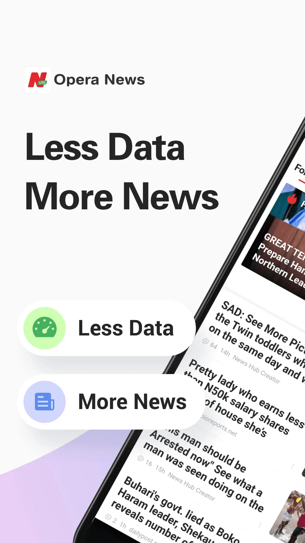 Opera News Lite - Less Data