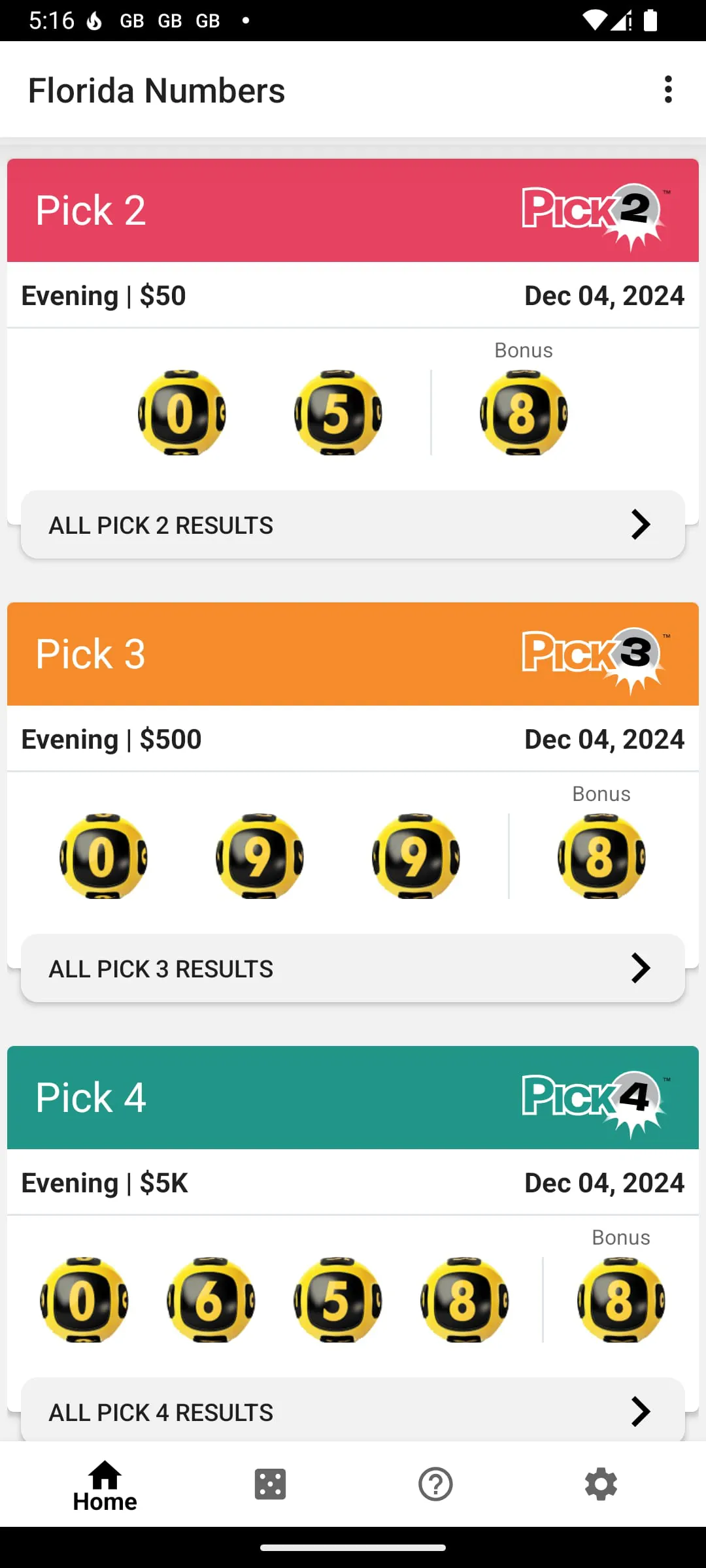 Florida: Numbers & Results