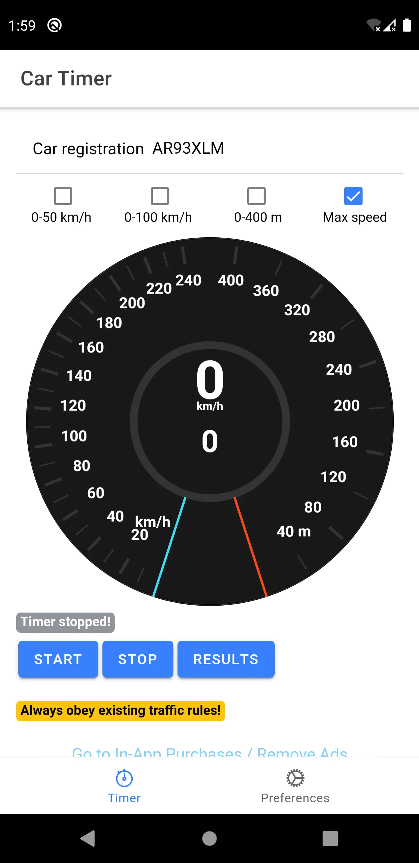 Car Timer - 0-100km/h, 0-60mph