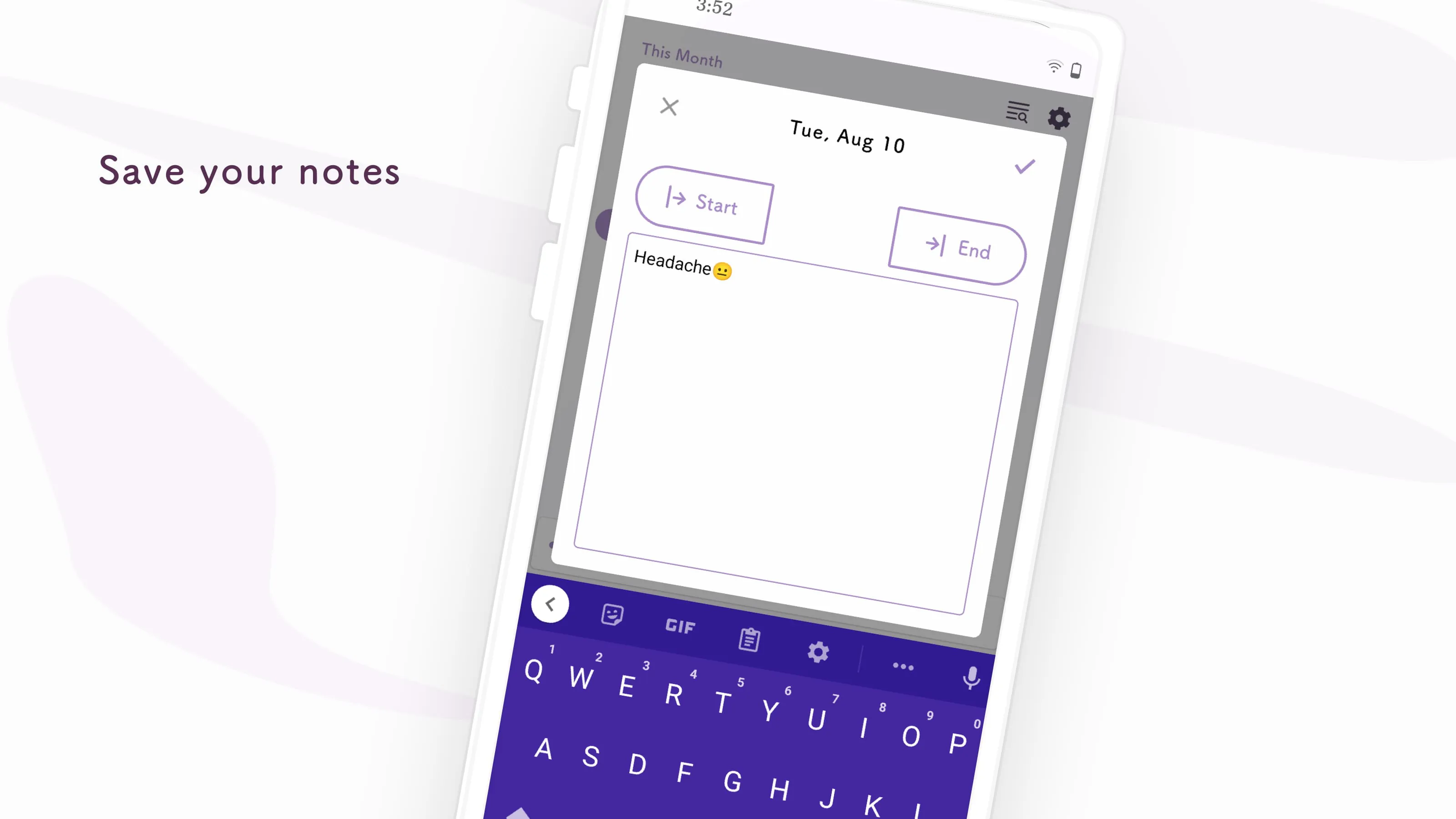 Simpluna: Menstrual Calendar