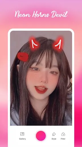 Neon Horns Devil Photo Editor