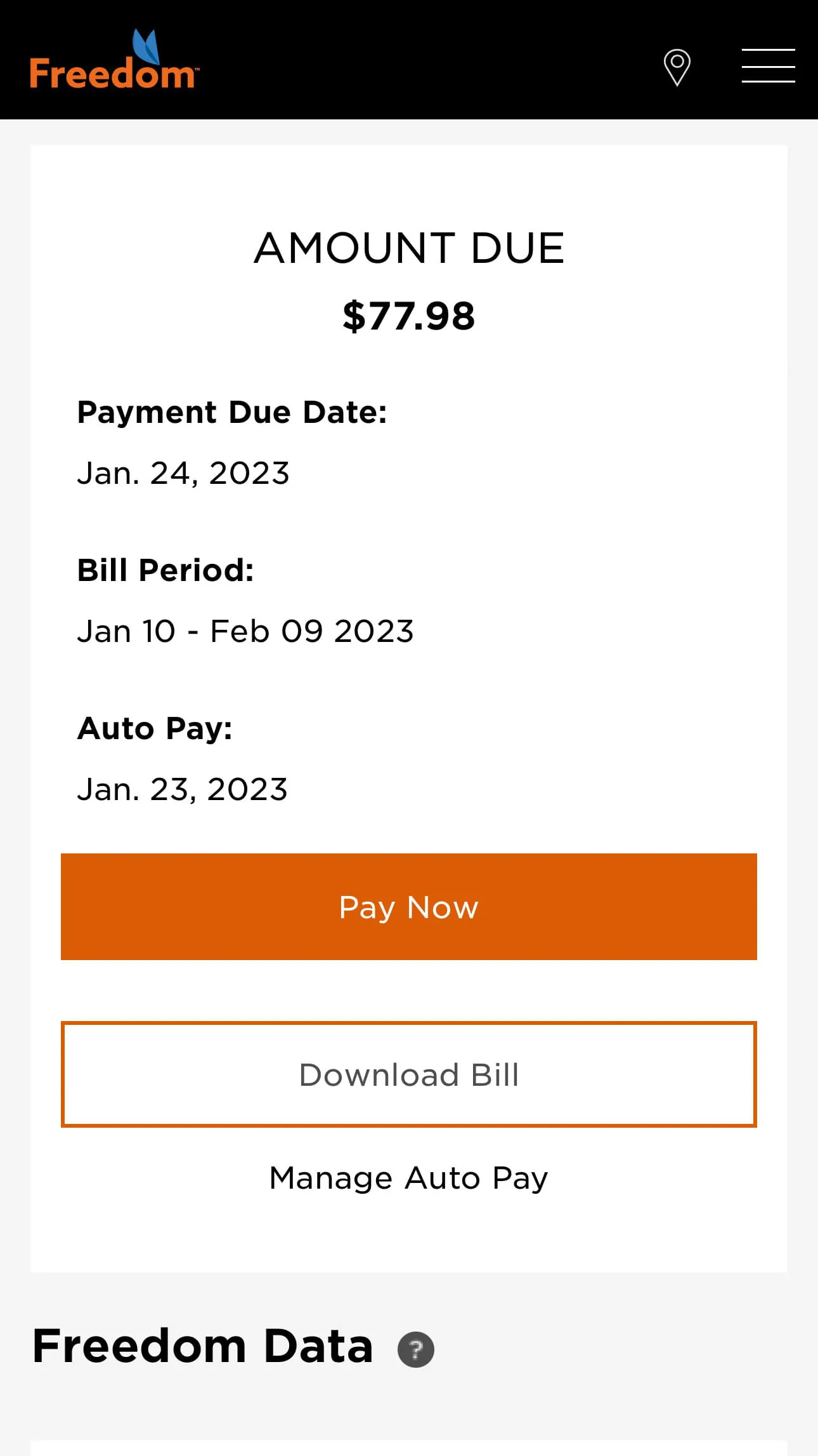 Freedom Mobile My Account