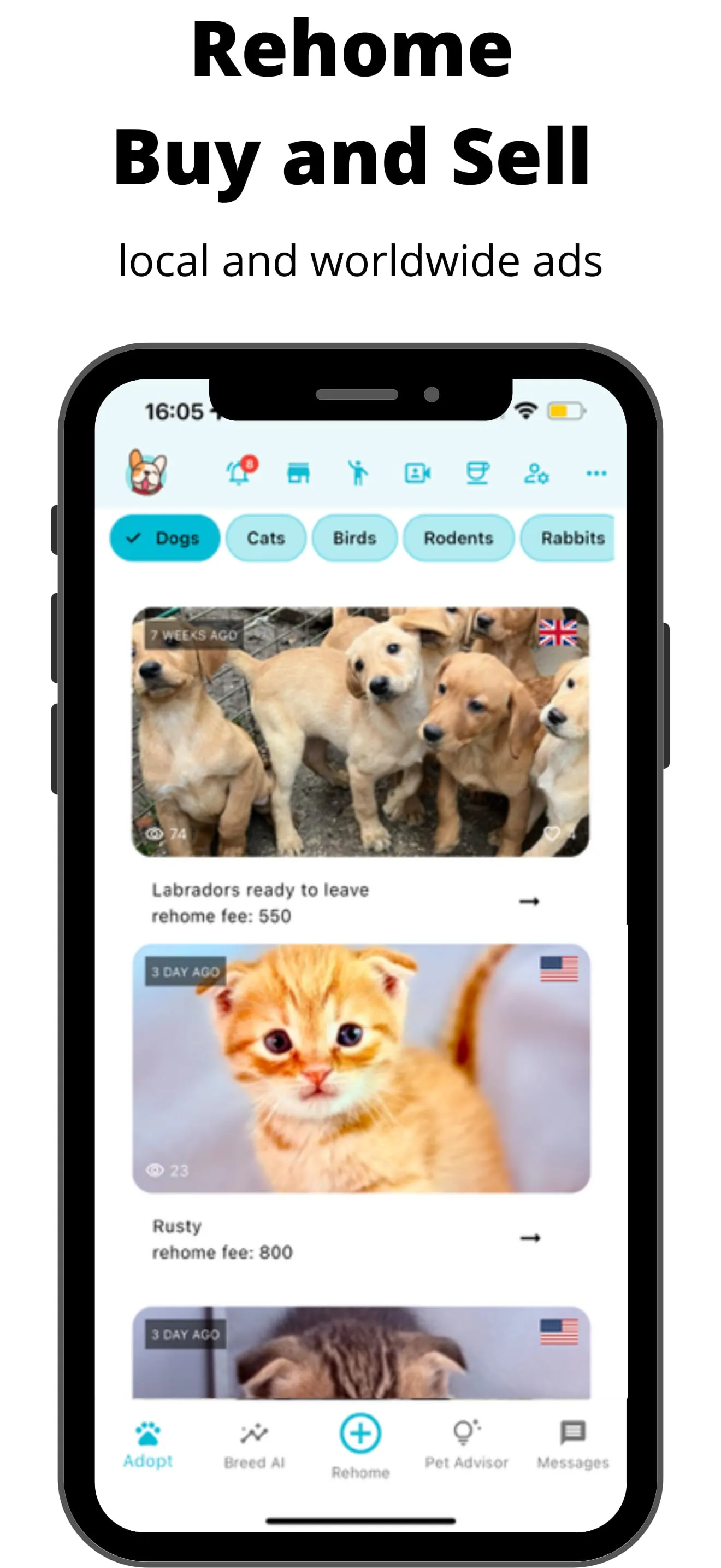 Pets Home: Adopt & Rehome Pets