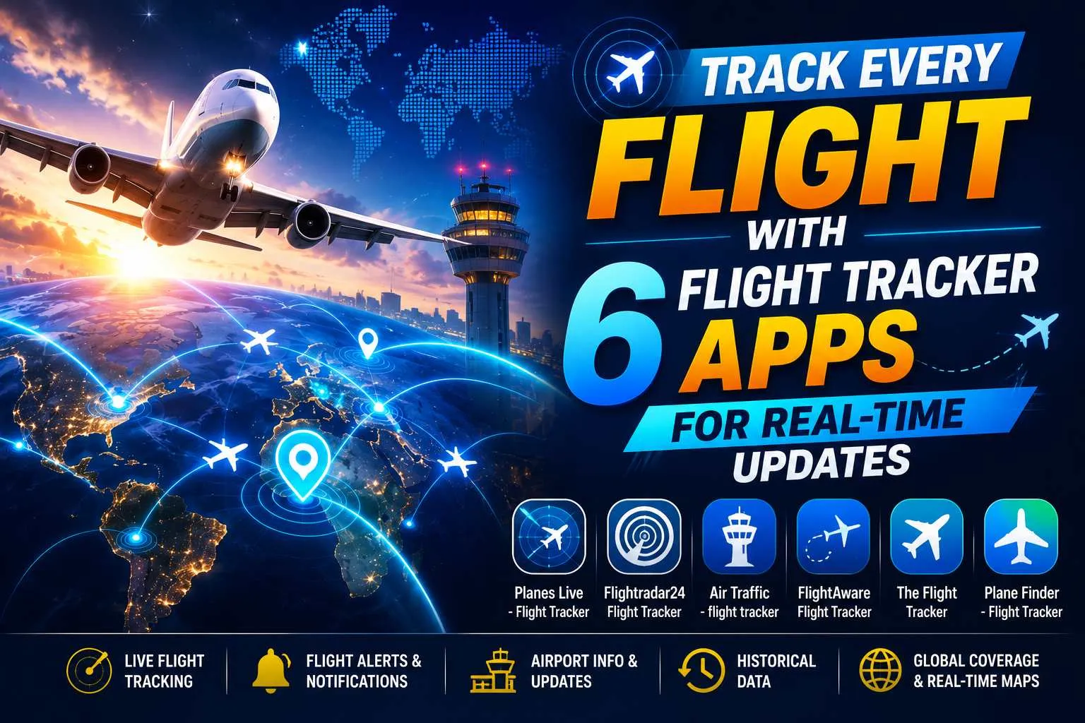 Track Every Flight with 6 Flight Tracker Apps for Real-Time Updates
