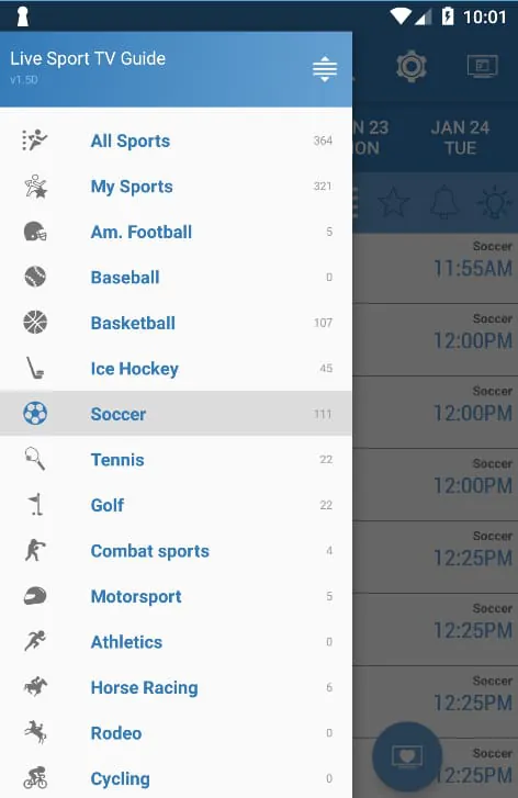 Live Sports TV Listings Guide