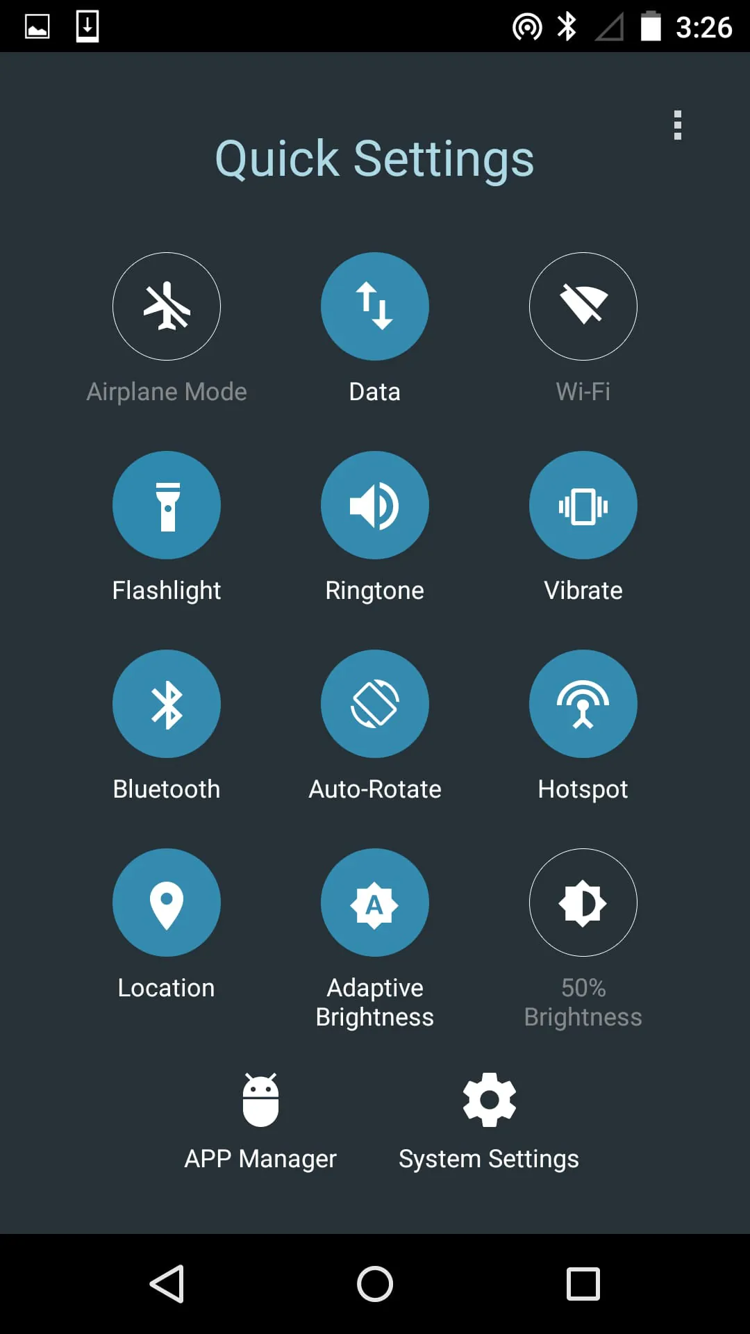 Quick Settings for Android