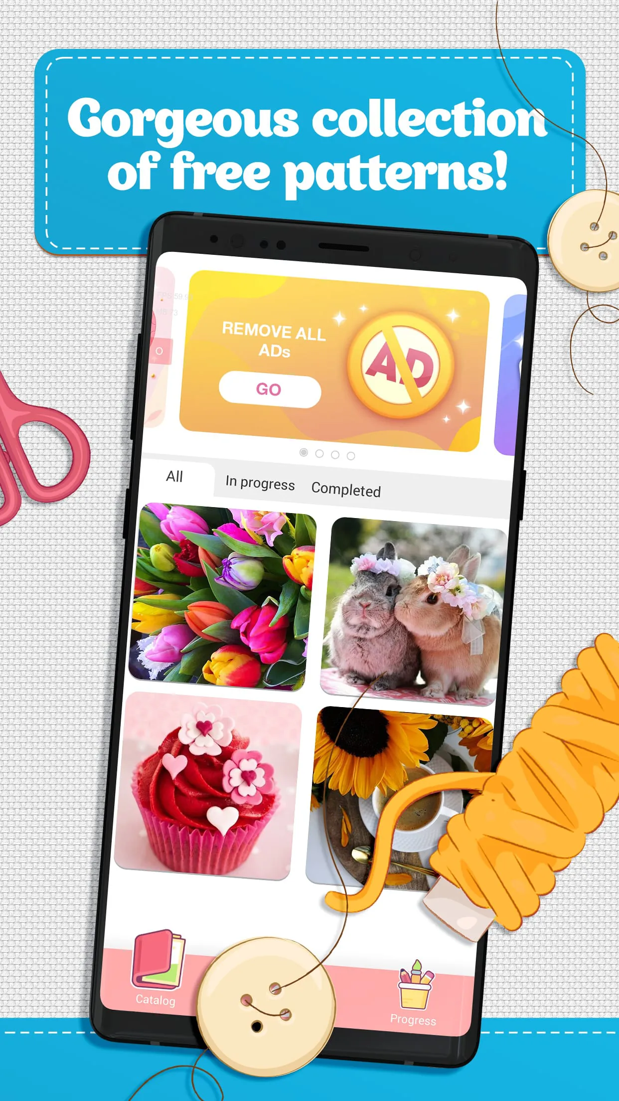 Cross Stitch Coloring Art