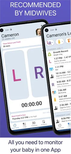 Baby Feed Timer, Breastfeeding