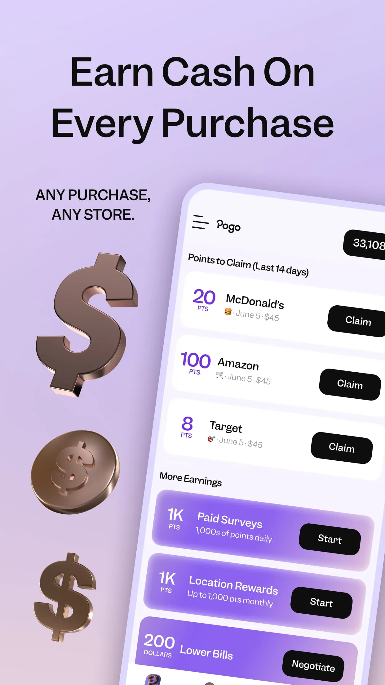 Pogo: Earn Cash & Rewards