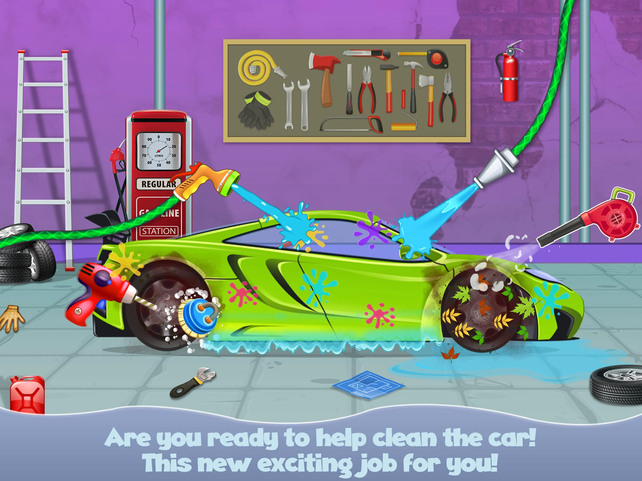 Baby Car Wash Garage Games