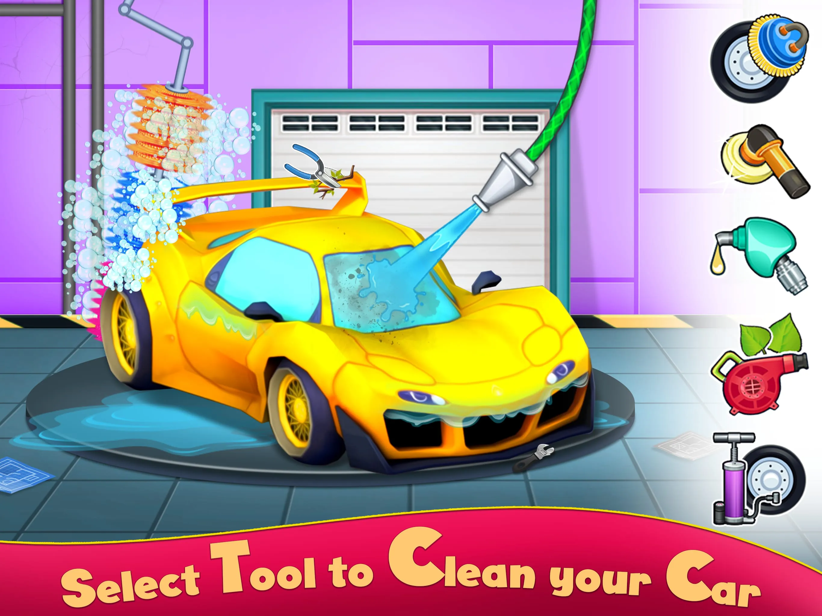 Baby Car Wash Garage Games