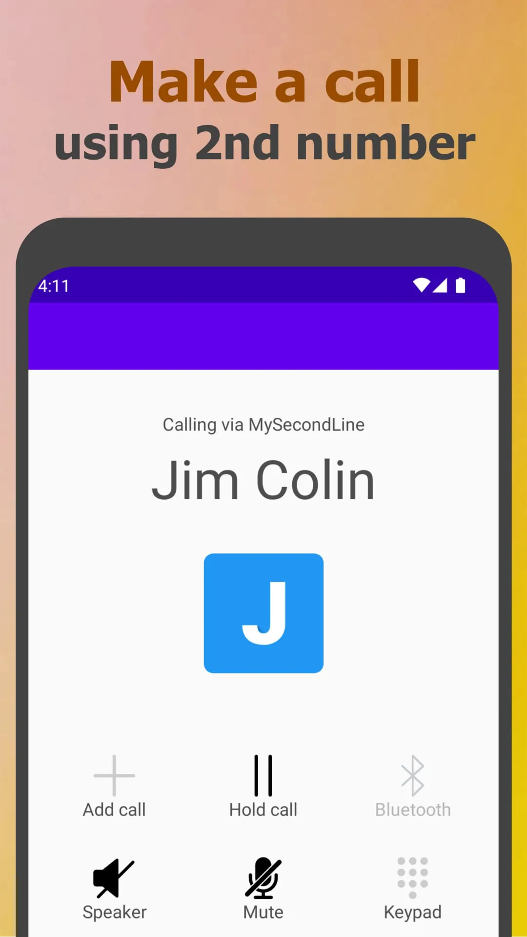 My 2nd Line Text Call Number