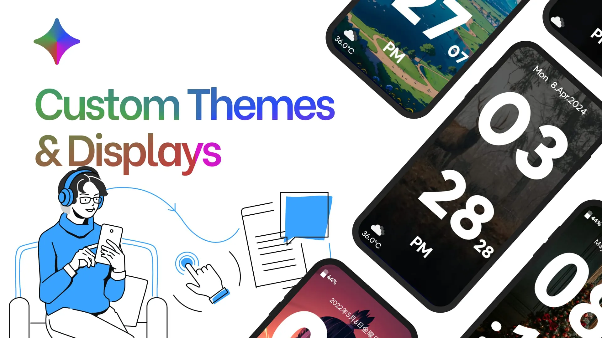 Huge Digital Clock Widget