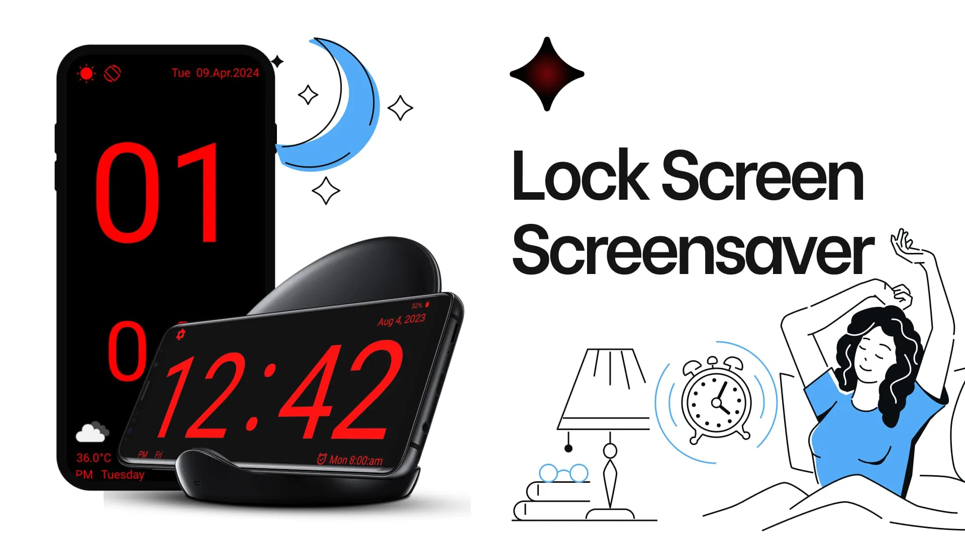 Huge Digital Clock Widget