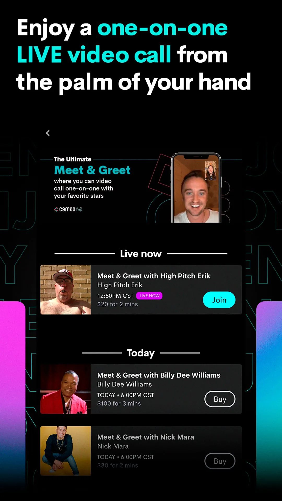 Cameo - Personal celeb videos