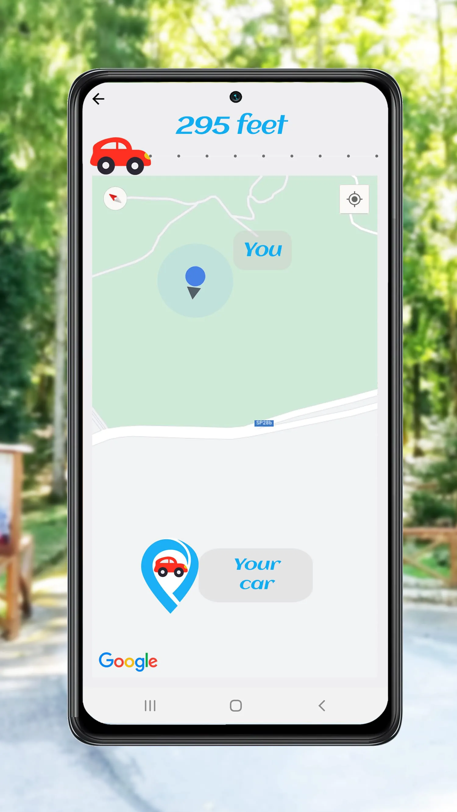 Find parked car - Parking spot