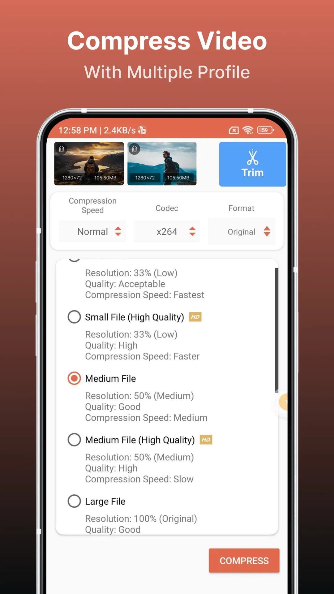 Compress Video Size Compressor