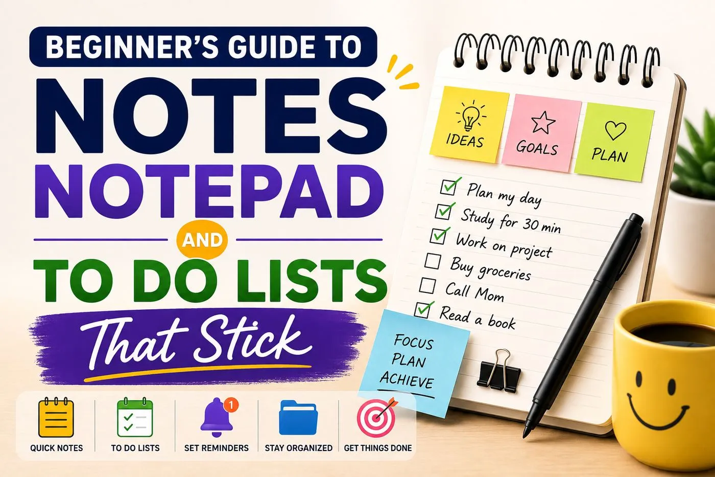 Beginner’s Guide To Notes Notepad And To Do Lists That Stick
