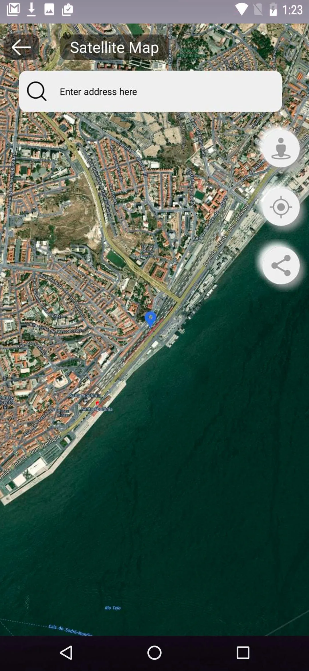 Earth Map - Satellite View