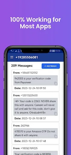 USA Phone Numbers, Receive SMS